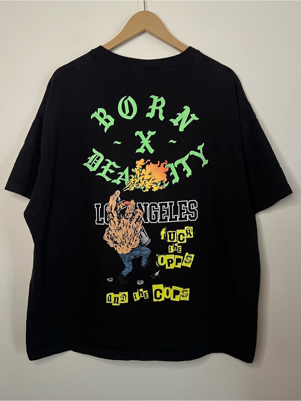 Born x Raised Dead City Punx Los Angeles F*ck The Opps And Cops T Shirt Size 2XL